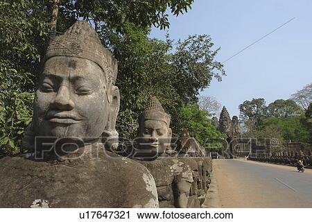 Stock Image - up, person, leading, heads, cambodia, people. Fotosearch