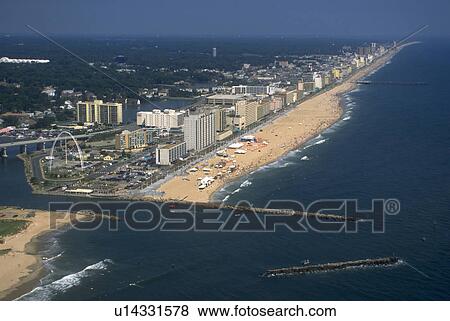 view, virginia, boardwalk, beach, aerial View Large Photo Image Stock Photo - view, virginia, boardwalk, beach, aerial. Fotosearch
