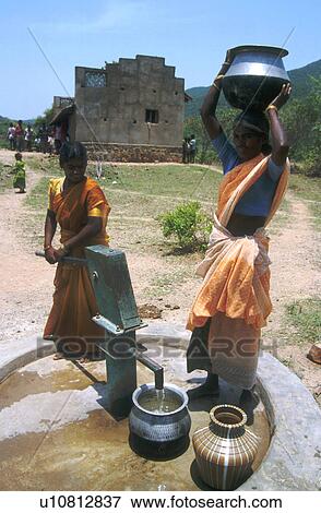 villagers, people, india, 5314, person, water View Large Photo Image Stock Photo - villagers, people, india, 5314, person, water. Fotosearch