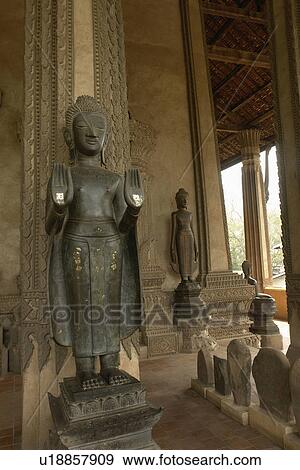 wat, person, statue, buddha, laos, people View Large Photo Image Stock Photo - wat, person, statue, buddha, laos, people. Fotosearch