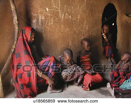 Stock Photo - watatulu, people, tanzania, home, person, family. Fotosearch