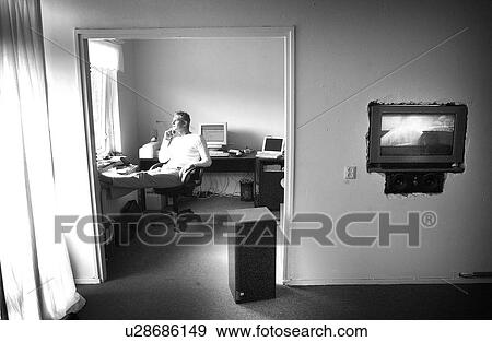 Stock Photo - white, home, computer, personal, black. Fotosearch