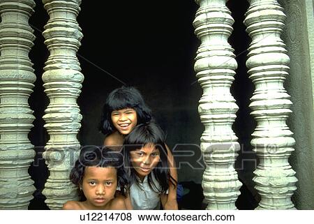 angkor, girl, kids, cambodian, children, people View Large Photo Image Stock Photo - angkor, girl, kids, cambodian, children, people. Fotosearch