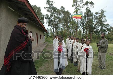 Stock Image - arriving, person, epiphanos, archbishop, ethiopia, people. Fotosearch