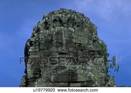Stock Image - asia, thom, khmer, wat, cambodia, angkor. Fotosearch