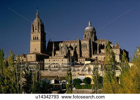 Stock Image - basilica, cathedral, abbey, spain, segovia, view. Fotosearch
