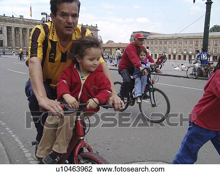 Stock Image - bogota, person, candelaria, sunday, colombia, people. Fotosearch
