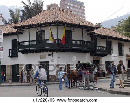 Stock Image - bogota, person, candelaria, sunday, colombia, people. Fotosearch