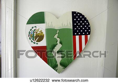 Stock Image - border, usa, art, person, people. Fotosearch