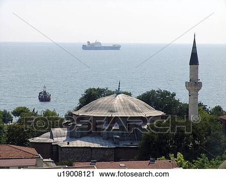 Stock Image - bosphorus, person, out, looking, turkey, people. Fotosearch