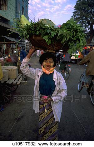 Stock Image - burma, people, female, mandalay, girl, woman. Fotosearch