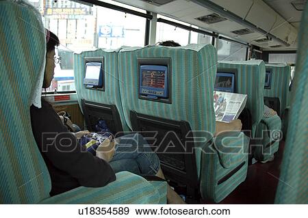 bus, person, intercity, interior, taiwan, people View Large Photo Image Stock Photo - bus, person, intercity, interior, taiwan, people. Fotosearch