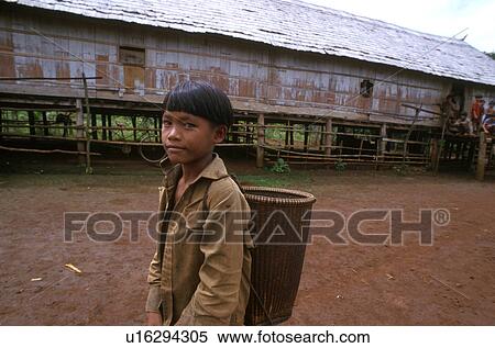 Stock Photography - cambodia, house, 5495, children, person, people. Fotosearch