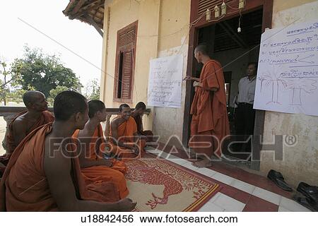 Stock Photograph - cambodia, people, book, school, person, background. Fotosearch