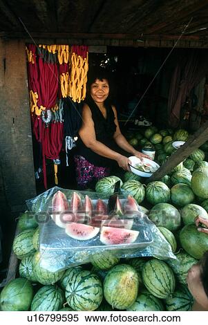 Stock Photography - cambodia, water, 5506, person, people, woman. Fotosearch
