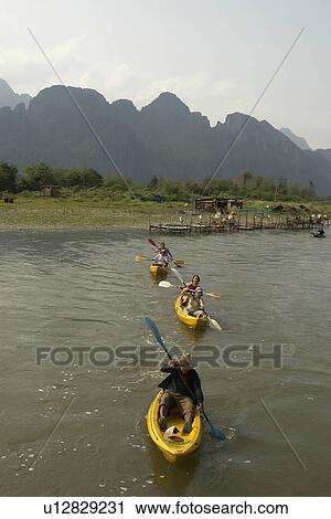 canoes, people, tourists, laos, person, water View Large Photo Image Stock Image - canoes, people, tourists, laos, person, water. Fotosearch