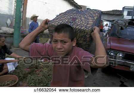 Picture - carrying, person, boy, salvador, 5107, people. Fotosearch