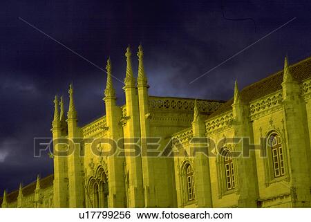 Stock Photograph - clouds, portugal, lisbon, cathedral, storm. Fotosearch