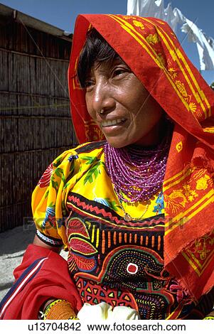 colorful, female, wearing, indian, kuna, woman View Large Photo Image Stock Image - colorful, female, wearing, indian, kuna, woman. Fotosearch