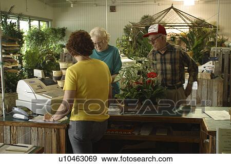 Stock Photo - commerce, Richardson, retail, display, nursery, Texas. Fotosearch