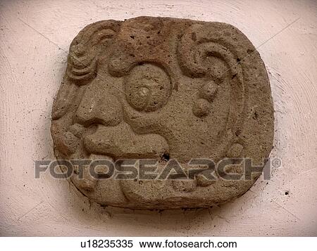 Stock Photography - copan, person, head, stone, honduras, people. Fotosearch