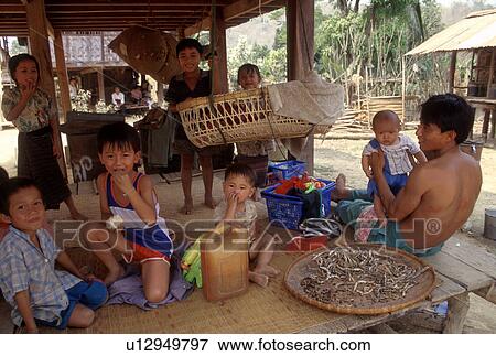 Stock Photo - country, family, laos, prabang, luang, 3794. Fotosearch