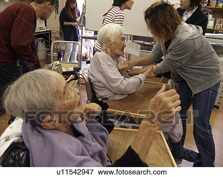 Stock Photo - elderly, people, home, person, hand, woman. Fotosearch