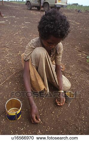 Stock Image - ethiopia, people, boy, 4399, person, food. Fotosearch