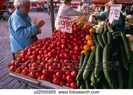 Stock Photography - europe, marketplace, scandanavian, finland, helsinki, vegetables. Fotosearch