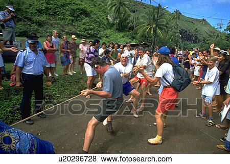 Stock Photo - festival, men, rope, pulling, males, sport. Fotosearch