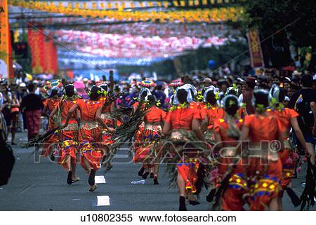 Stock Photography - festival, women, sinulog, running, females, party. Fotosearch