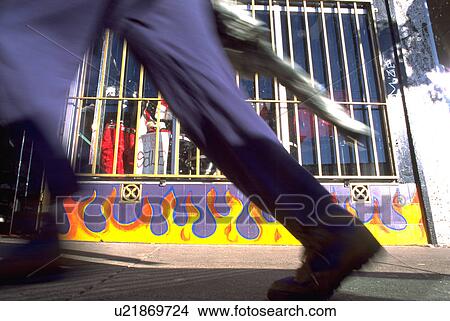 Picture - flames, feet, painted, past, walking, pair. Fotosearch