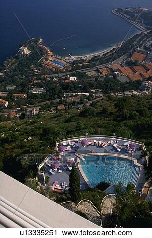 Stock Image - france, buena, riviera, hotel, vista, view. Fotosearch