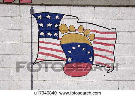 Stock Image - graffiti, person, political, venezuela, art, people. Fotosearch