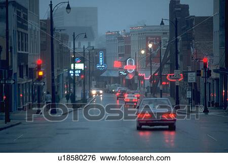 hazy, driving, misty, street, beale, cars View Large Photo Image Stock Photograph - hazy, driving, misty, street, beale, cars. Fotosearch
