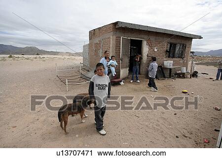 Stock Image - hispanic, house, mexico, home, person, people. Fotosearch
