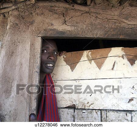house, masai, tanzania, person, people View Large Photo Image Stock Photograph - house, masai, tanzania, person, people. Fotosearch