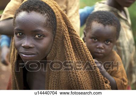 Picture - hutu, person, burundian, tanzania, children, people. Fotosearch