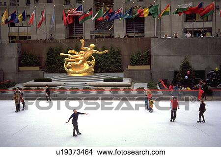 iceskating, winter, plaza, center, rockefeller, people View Large Photo Image Picture - iceskating, winter, plaza, center, rockefeller, people. Fotosearch
