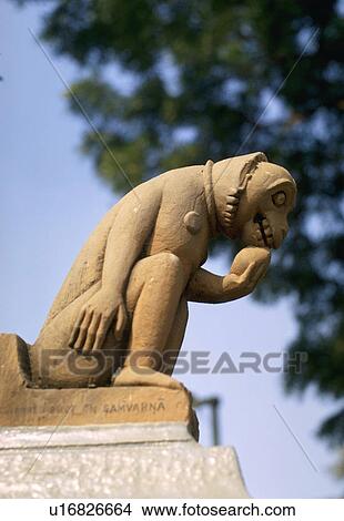Picture - india, detail, ahmadabad, gargoyle, stone, architectural. Fotosearch