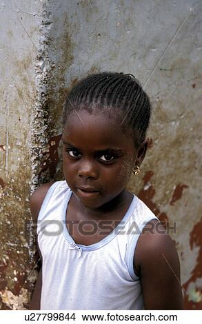 Picture - kabekel, girl, gambia, 7465, person, people. Fotosearch