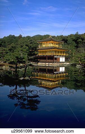 lake, golden, seen, kyoto, temple, kinkakuji View Large Photo Image Stock Photo - lake, golden, seen, kyoto, temple, kinkakuji. Fotosearch