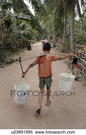 Stock Photography - life, people, day, cambodia, person, water. Fotosearch
