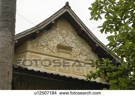 Picture - luang, house, traditional, laos, person, people. Fotosearch