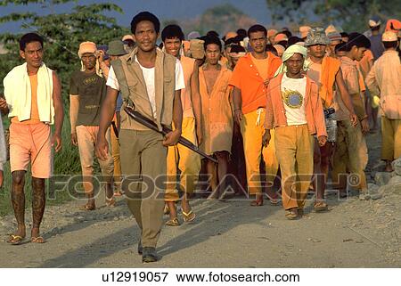 marching, filipino, palawan, labor, prison, prisoners View Large Photo Image Stock Photo - marching, filipino, palawan, labor, prison, prisoners. Fotosearch