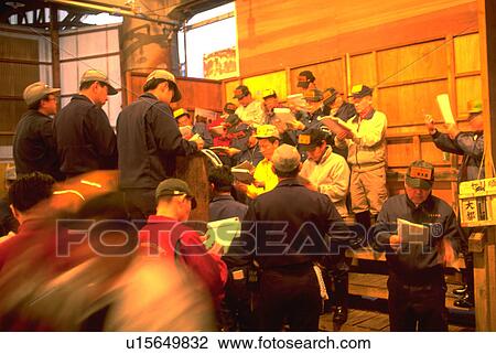 market, fish, negotiating, dealers, japanese, business View Large Photo Image Stock Image - market, fish, negotiating, dealers, japanese, business. Fotosearch