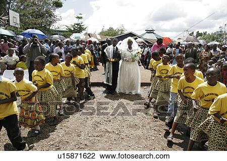 Stock Image - mass, party, kenya, person, people, wedding. Fotosearch