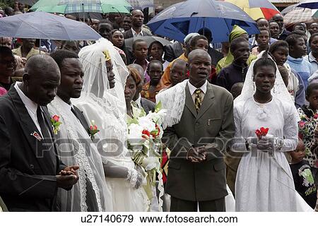 Stock Photo - mass, party, kenya, person, people, wedding. Fotosearch