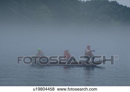 Stock Photo - misty, little, arkansas, river, red, fishing. Fotosearch