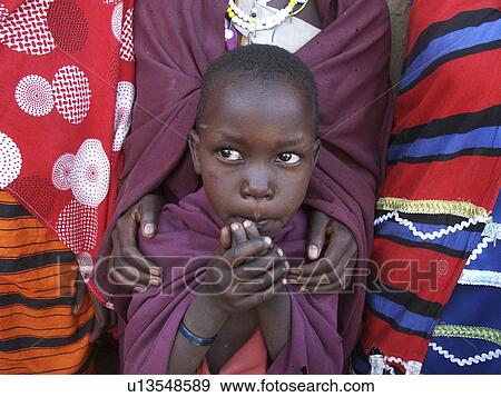 Stock Photo - moita, child, masai, tanzania, person, people. Fotosearch